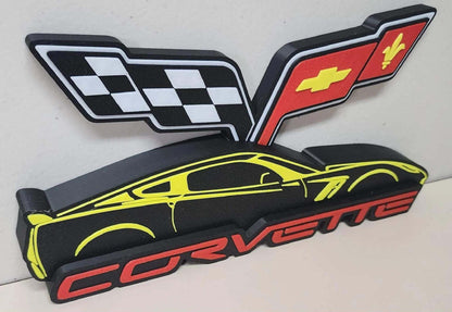10" chevy corvette wall desk art by 3dCurioPrints