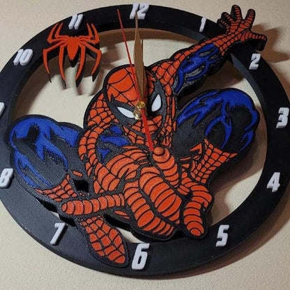 10" spider man clock hero superhero by 3dCurioPrints