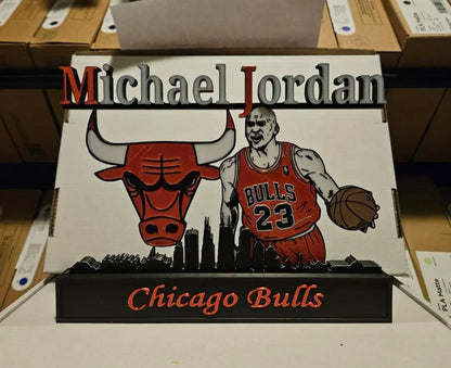 All sports 10 inch nameplate featuring NFL, NBA, MLB athletes like Kobe, Jordan, LeBron, Curry, Ohtani, and Brady