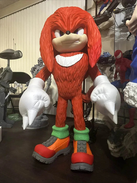 Life size Knuckles 44-inch tall 3D printed Sonic the Hedgehog figure