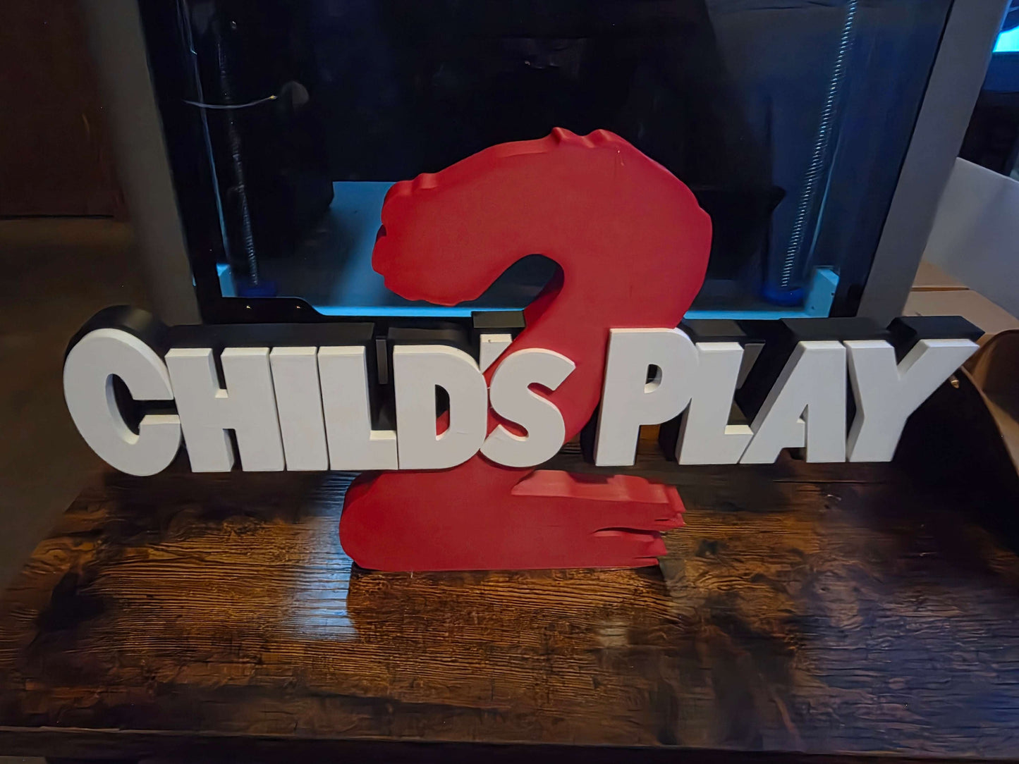 Childs Play 2 Chucky large sign 12.5x7 inches horror movie memorabilia