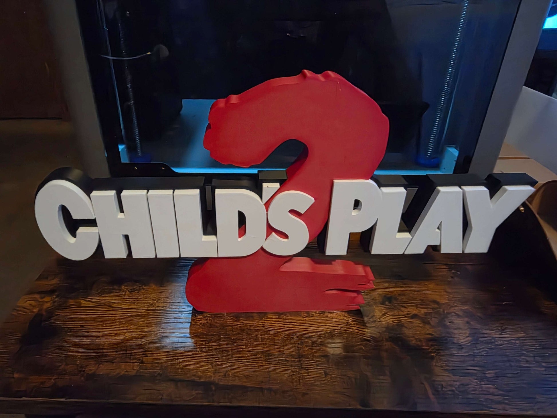 Childs Play 2 Chucky large sign 12.5x7 inches horror movie memorabilia