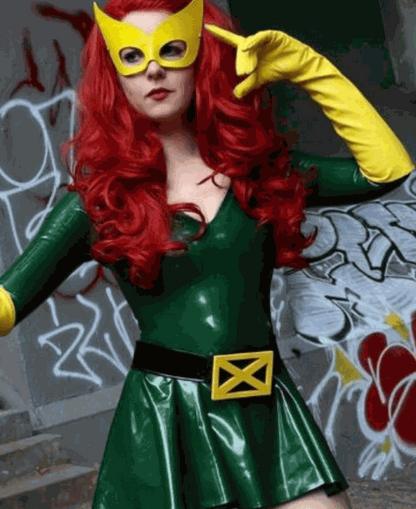 Yellow Ms. Lady Marvel cosplay mask helmet without straps