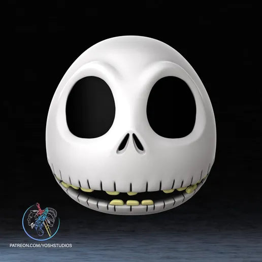 Jack Skeleton mask heads up to 24" teeth or closed mouth message me if want another by 3dCurioPrints