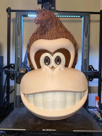 Donkey Kong helmet mask with magnets one size fit cosplay costume
