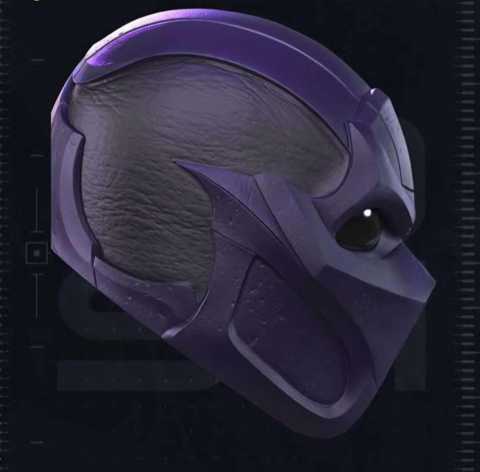 Noob salbot mk2 mask dark purple and black Mortal Kombat 2 helmet with magnets one size fits all