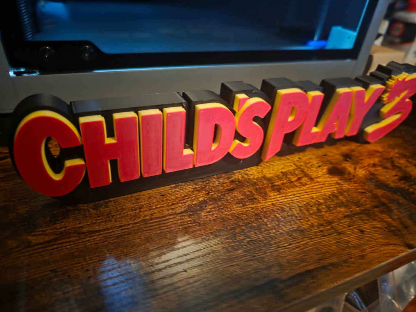 12-inch Chucky display figure from Child's Play 3 with black, red, and yellow accents