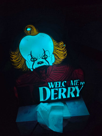10-inch Pennywise Welcome to Derry lightbox horror décor display
