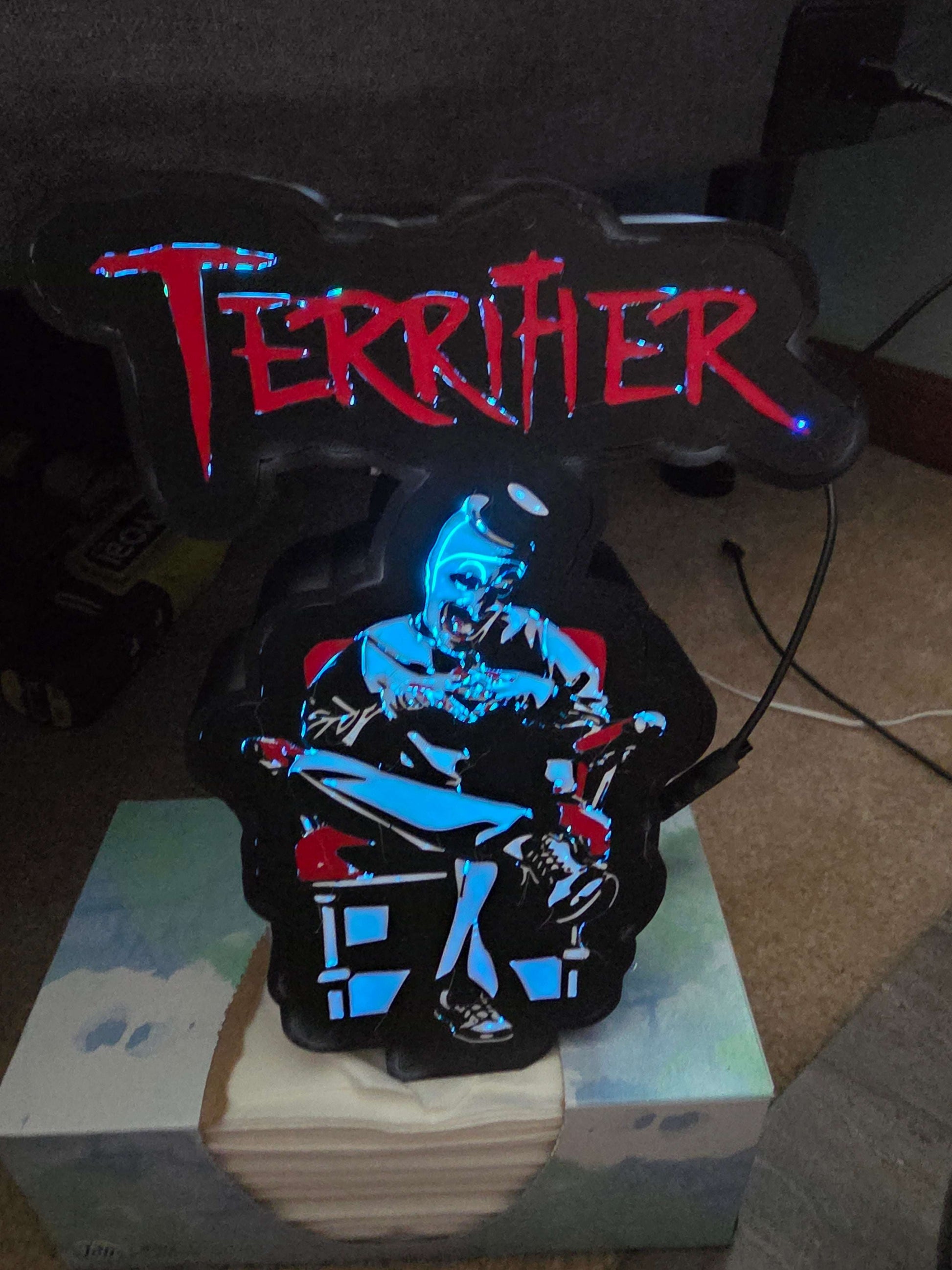 Terrifier 10" lightbox art the clown 1-2 days shipped by 3dCurioPrints