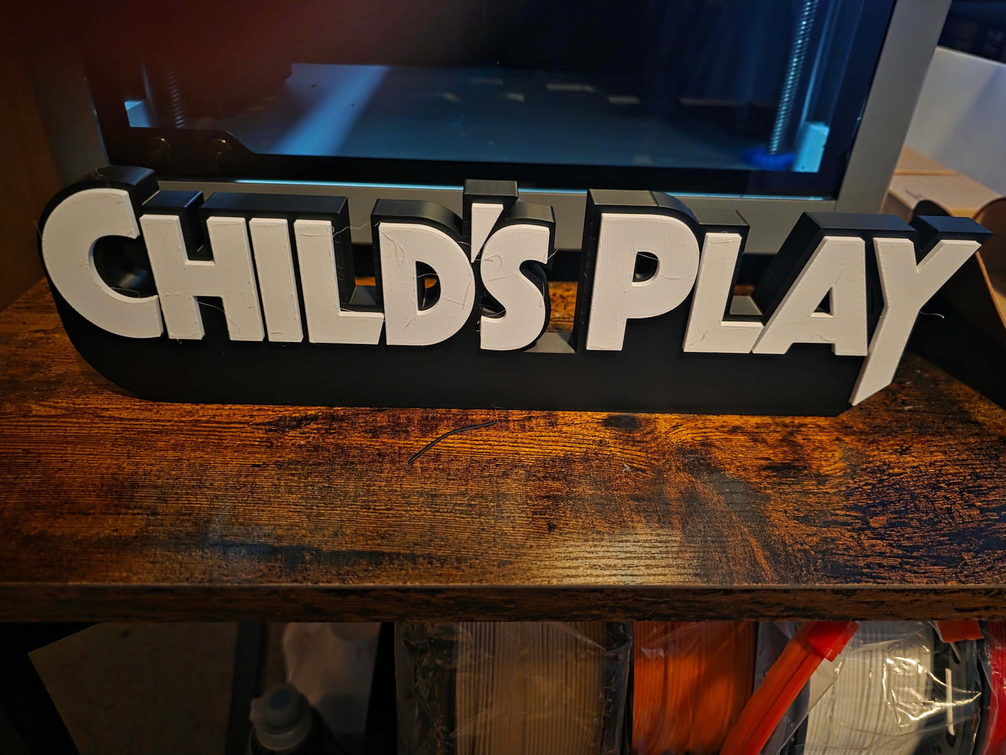 Large Childs Play Chucky sign 12x3 for horror fan display
