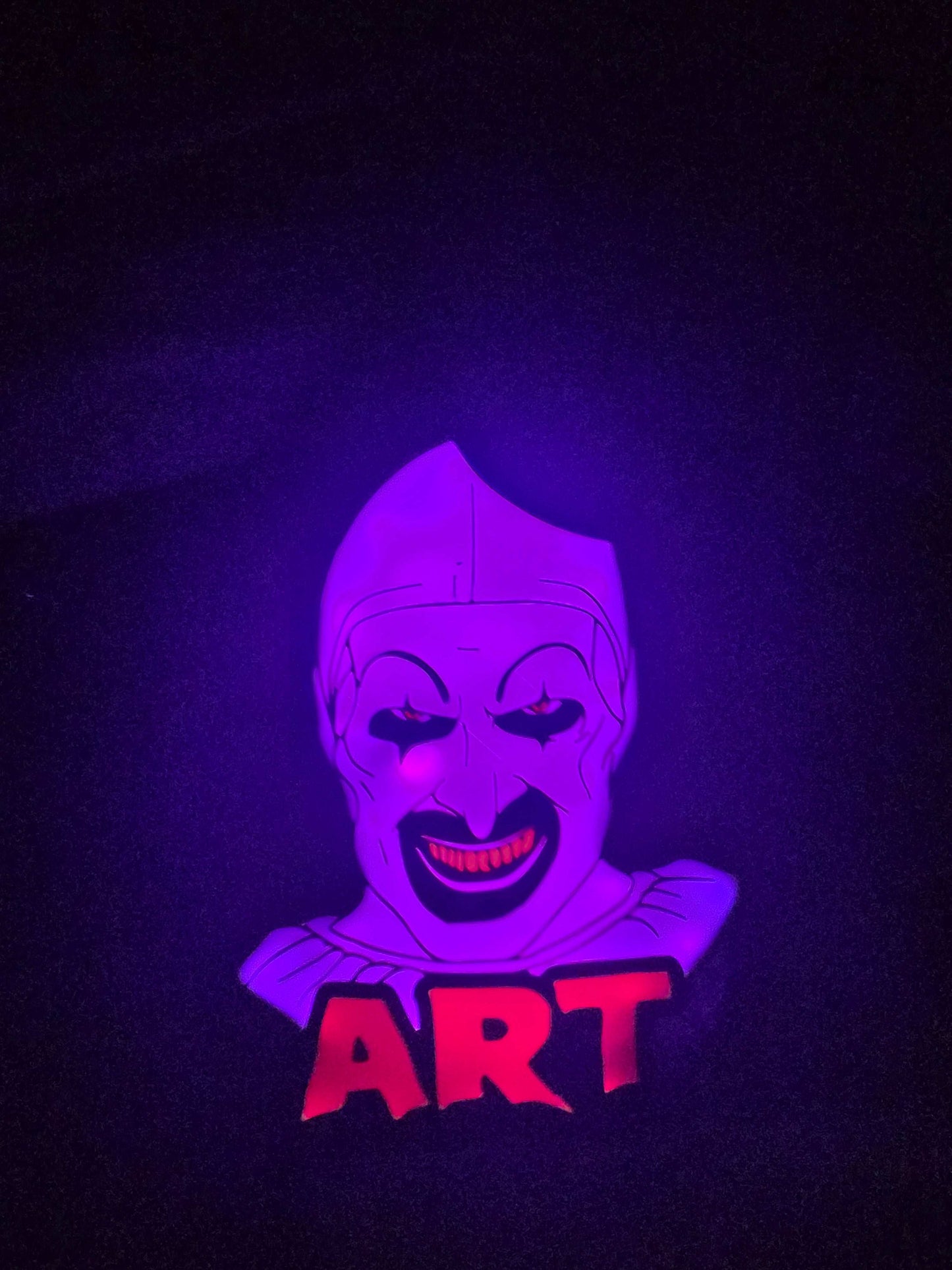 Art the Clown Terrifier LED backlit horror lightbox display