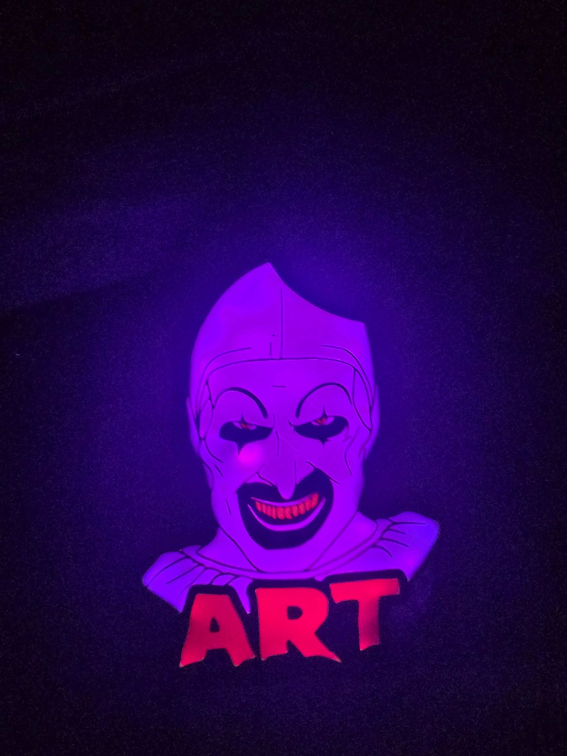 Art the Clown Terrifier LED backlit horror lightbox display