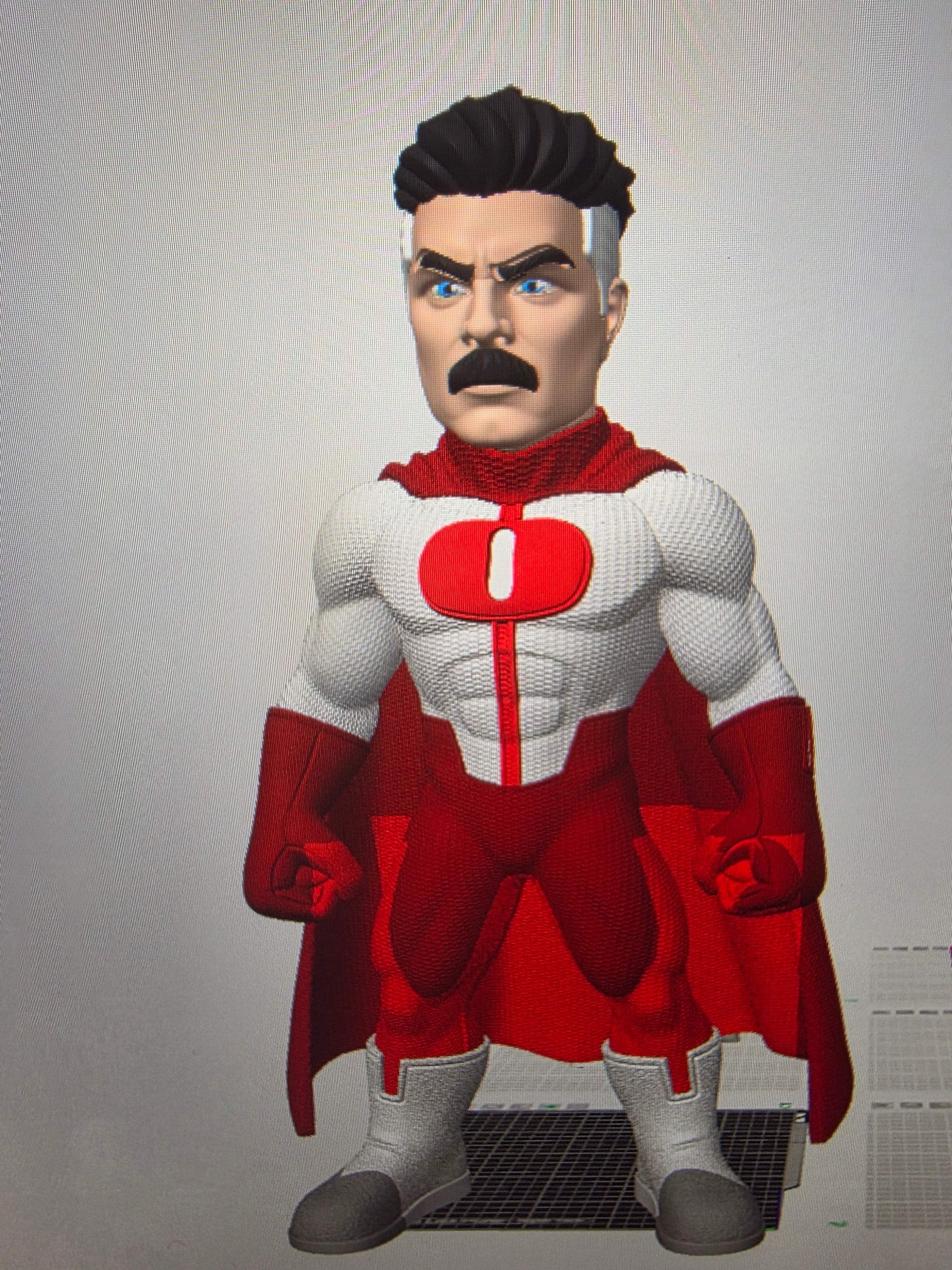 20" 1ft 8in Omni Man collectible figure from Invincible with cape