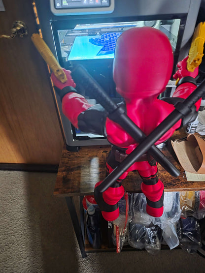 18" Vigilante superhero deadpool 18 tall 17 wide by 13 by 3dCurioPrints
