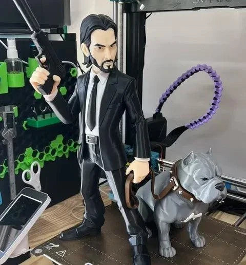 21" 1ft 9in John Wick and dog massive by 3dCurioPrints