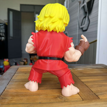 22 inch 1ft 10 in Ken Masters statue from Street Fighter standing boldly