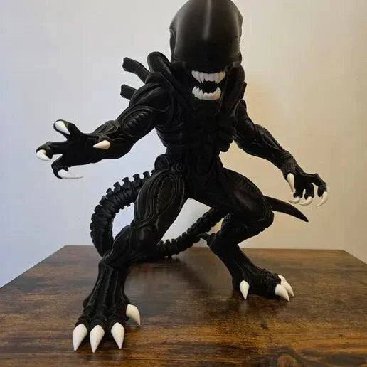 16-inch Xenomorph collectible figure from Aliens film displayed on a shelf