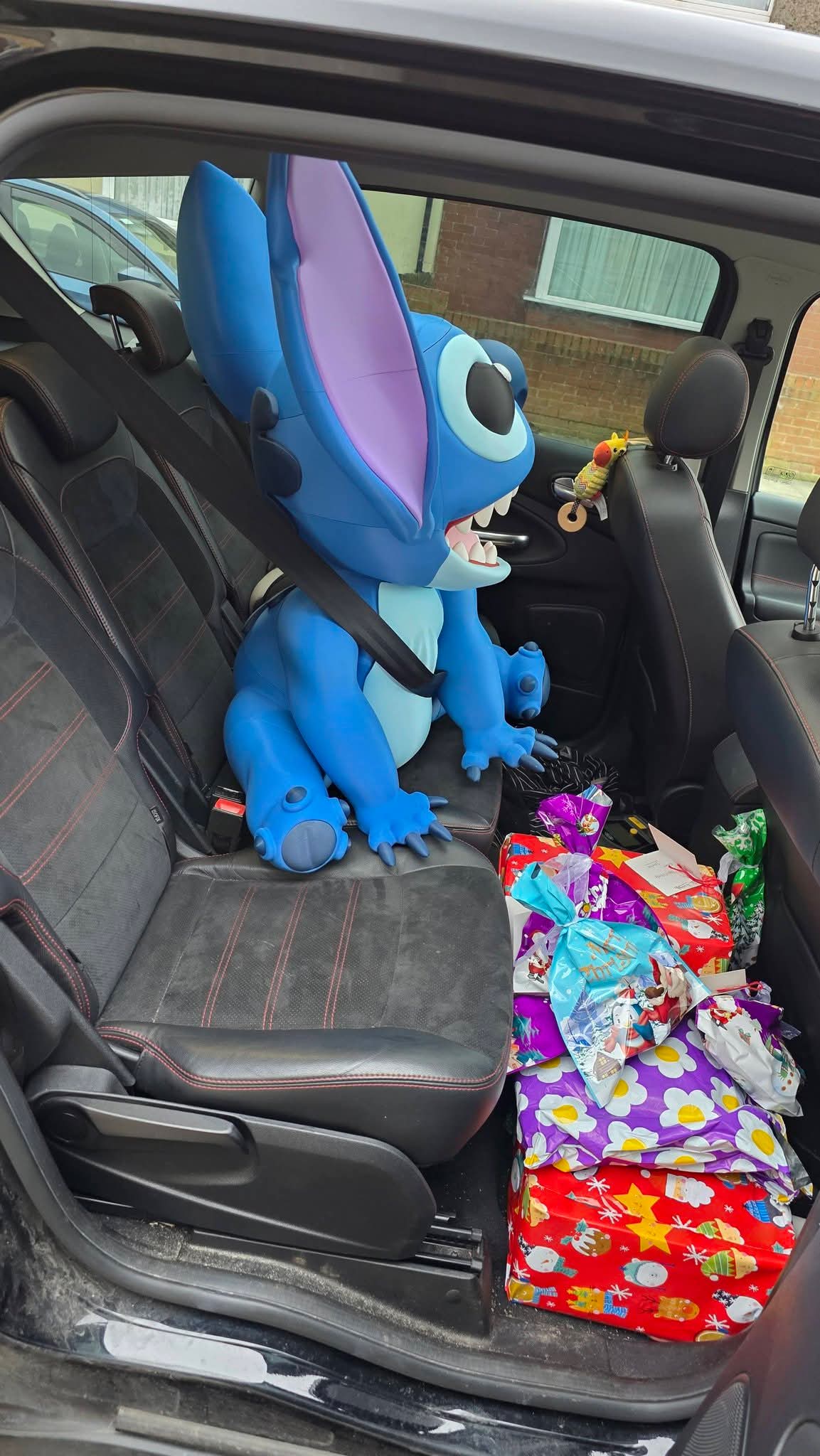 Life size 3ft Stitch figure from Lilo & Stitch standing tall for display and fan collections