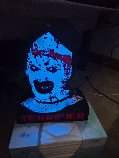 Terrifier 10"lightbox comes with onn leds ship 1-2 days by 3dCurioPrints