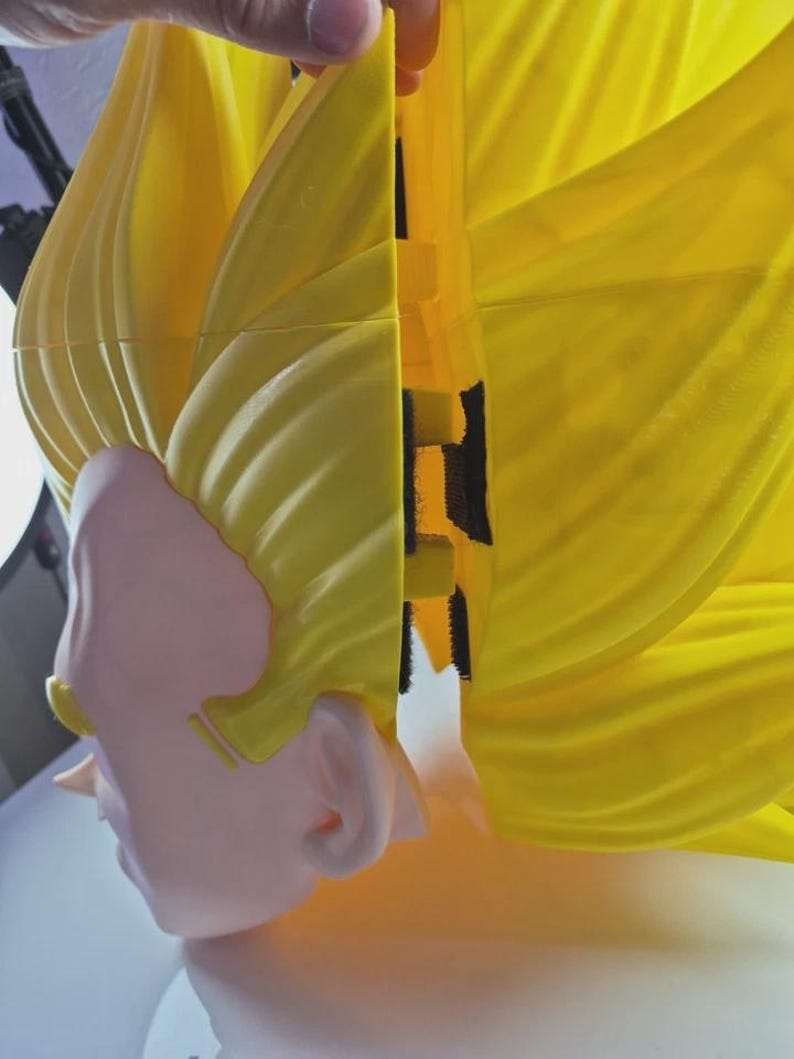 Majin Vegeta helmet mask with magnetic fasteners for cosplay and photo shoots