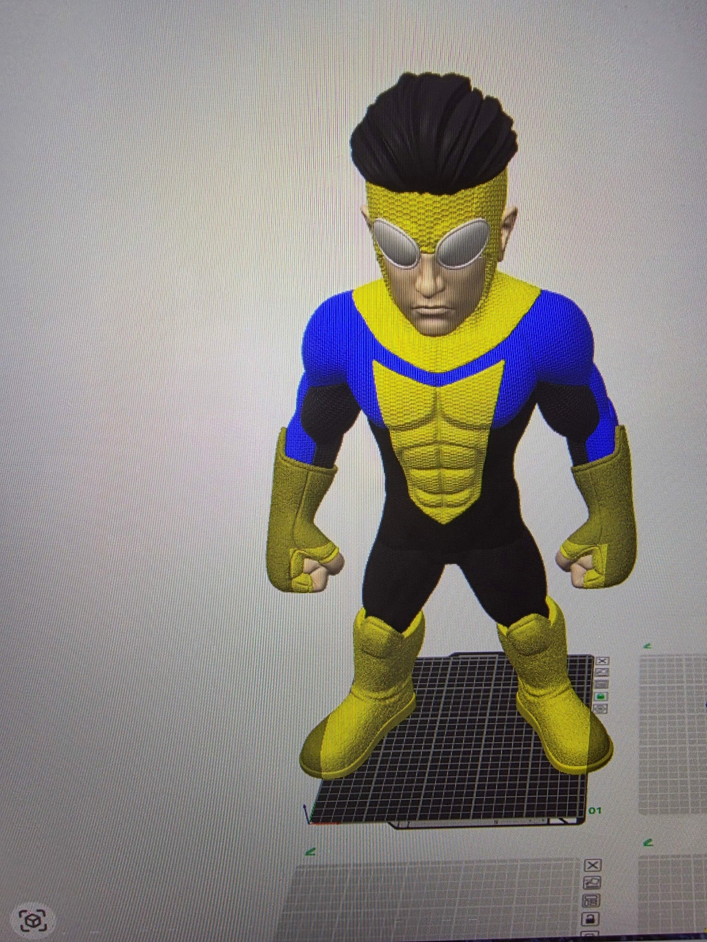 20-inch 1ft 8in Invincible yellow superhero bust in yellow suit