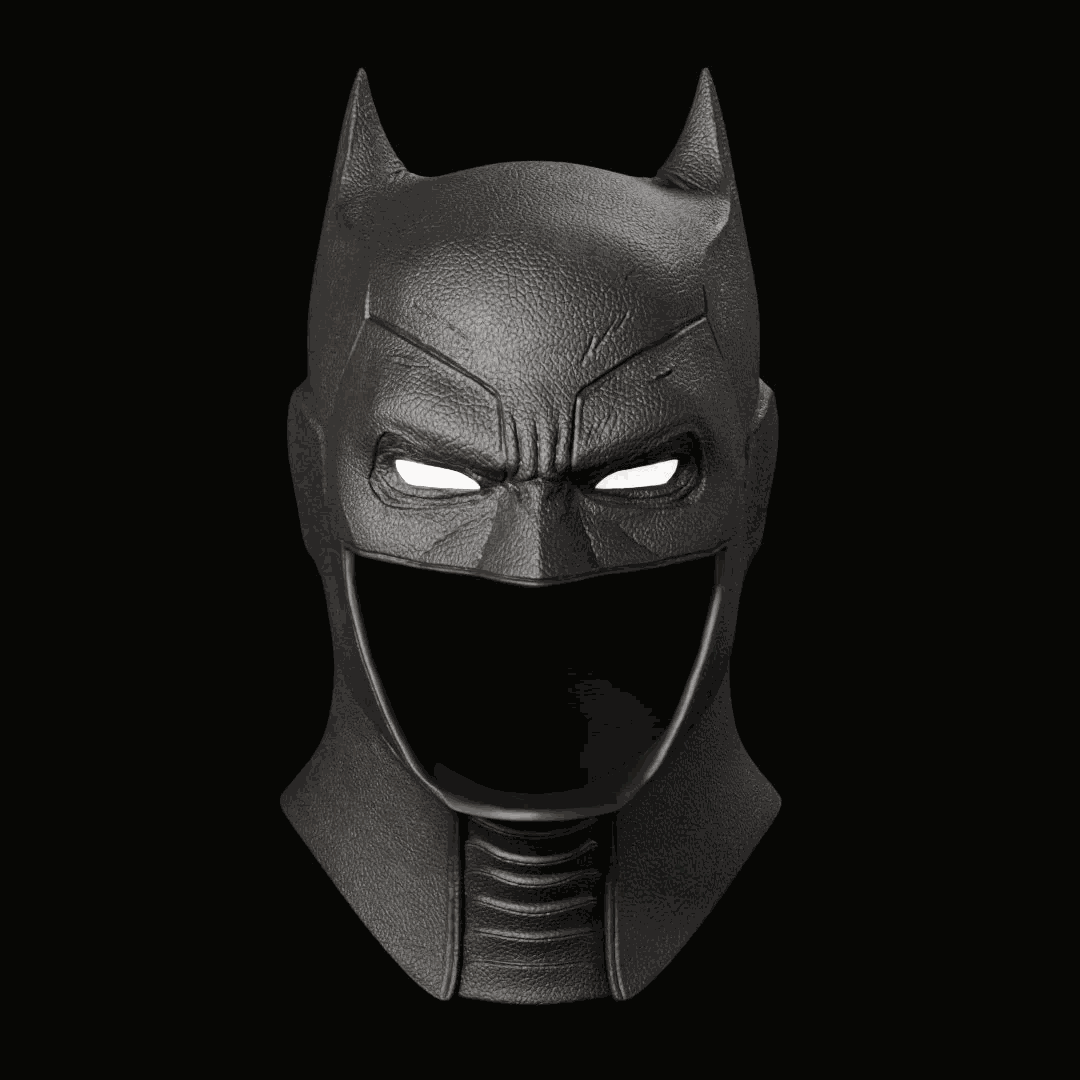 Concept Vigilante 2022 Batman mask, one size fits up to 23" head, magnetic back, cosplay and collector's item