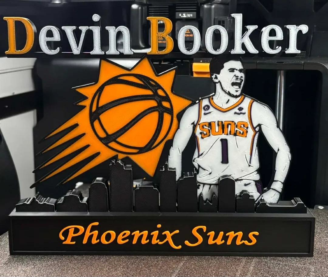 All sports 10-inch nameplate featuring NFL, NBA, MLB athletes like Jordan, Kobe, LeBron, and Brady for personalized fan display