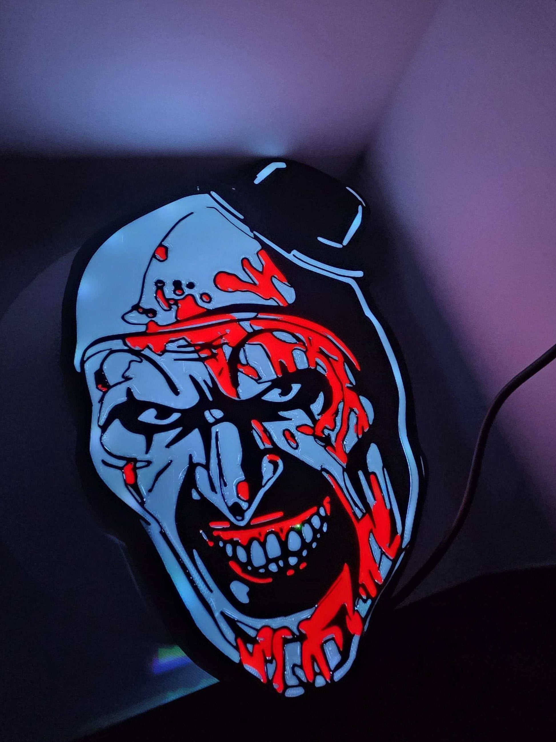 Terrifier art the clown lightbox with stand by 3dCurioPrints