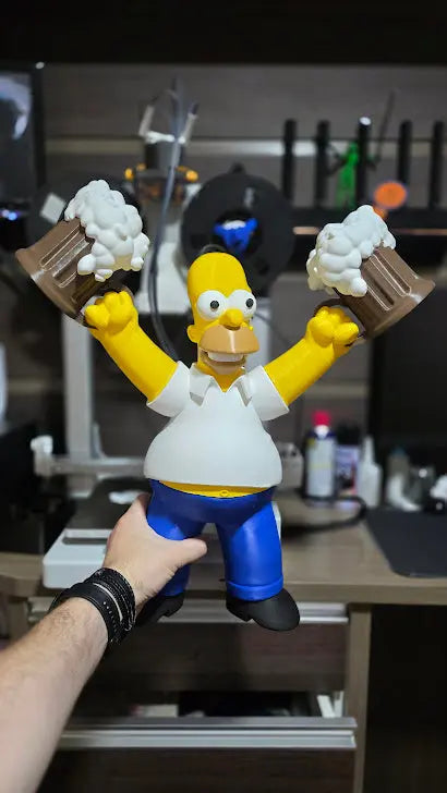 25" 2ft 1in Homer Simpson pants blue glue beer bottles and arms your end by 3dCurioPrints