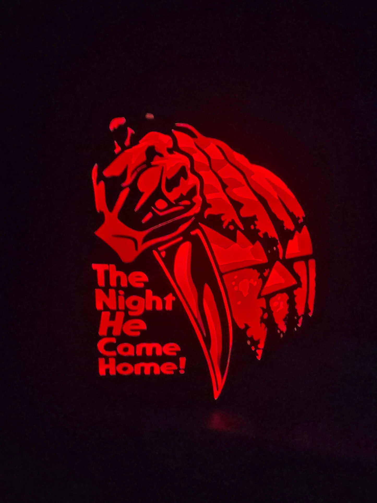 Halloween Michael Myers with jack-o-lantern lightbox on white background