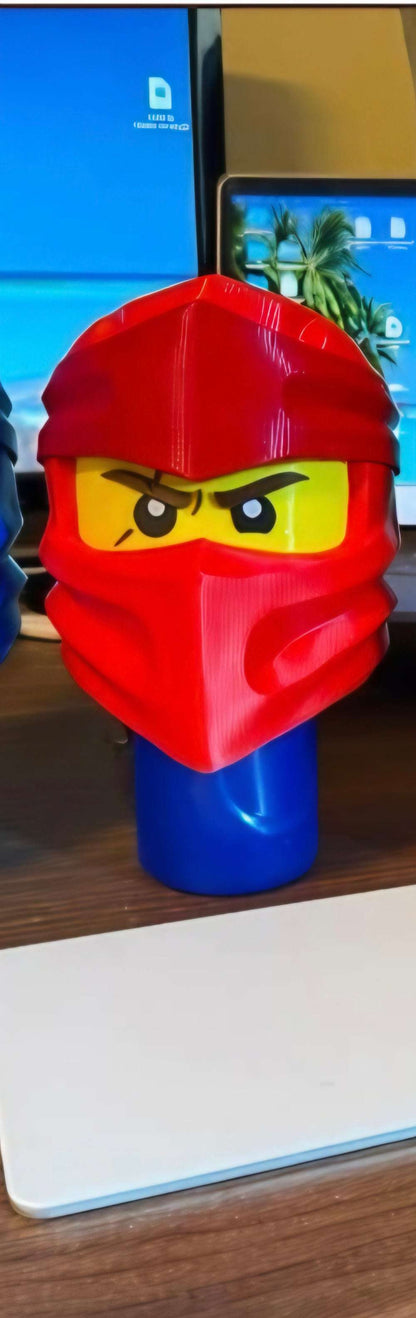 Lego Nijango GO Ninja Helmet in black, green, red, and blue, fits heads up to 24 inches