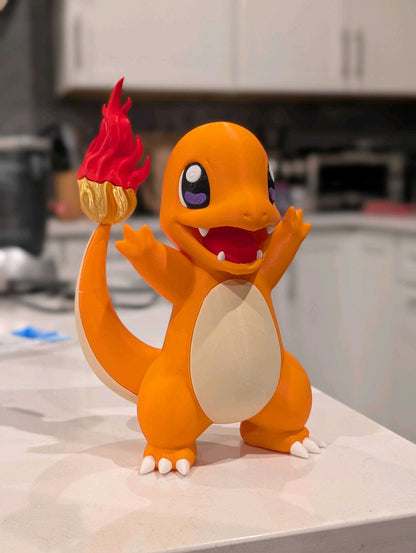 12" 1ft Charmander from Pokemon by 3dCurioPrints