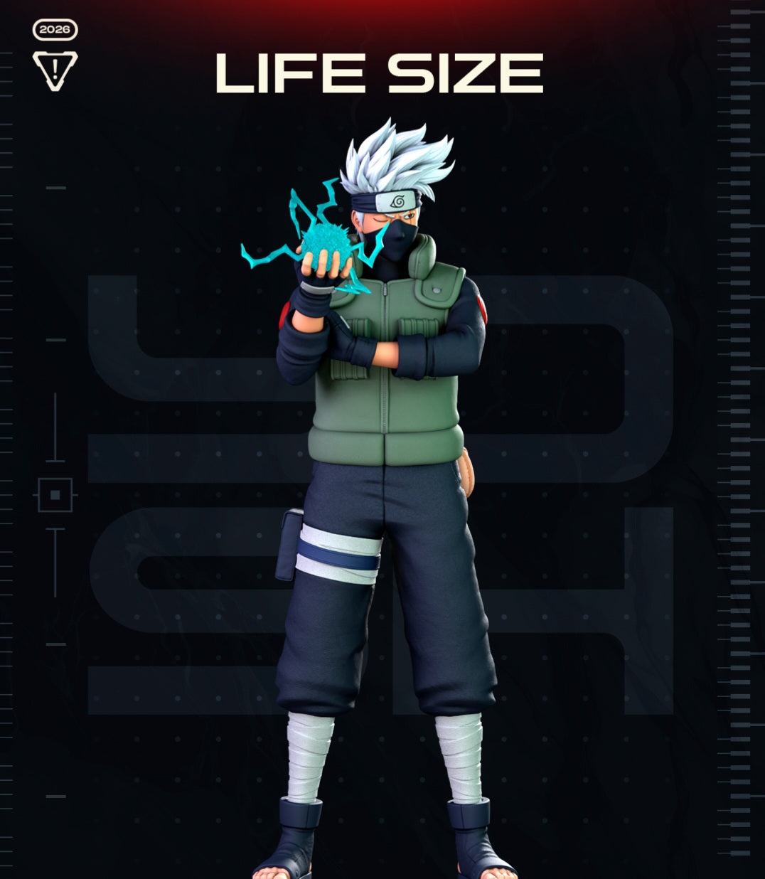 Life size 6ft Kakashi Hatake Naruto anime take 3-4 weeks to make by 3dCurioPrints