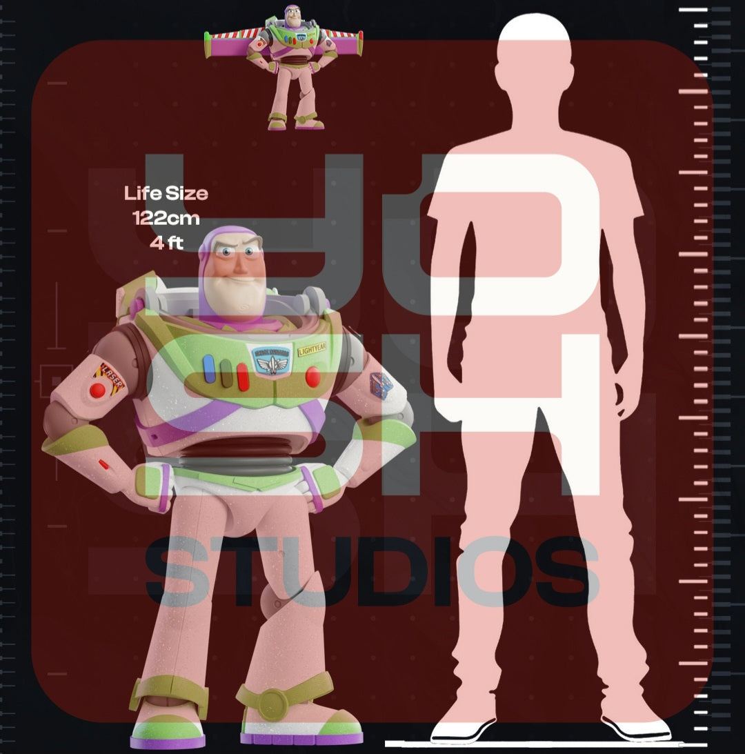 4ft Life size Buzz Lightyear wings glued on your side by 3dCurioPrints
