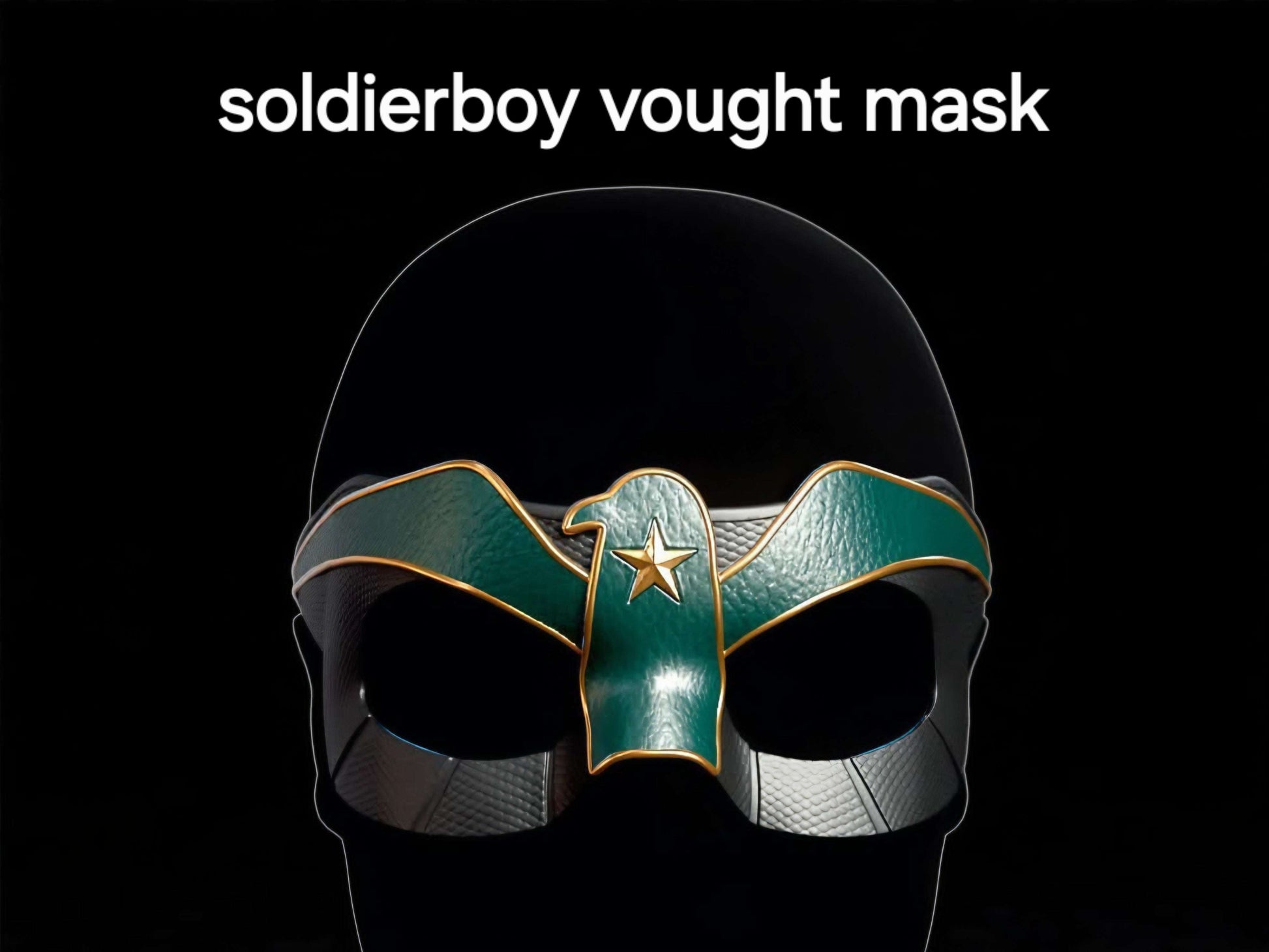 Soldier Boy Vought mask with colored finish for cosplay and conventions