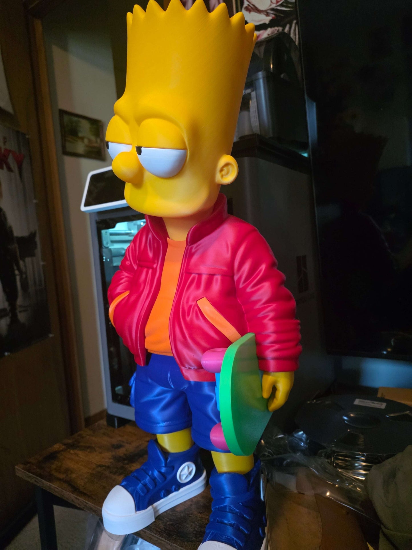 Large massive 26" tall bart simpson by 12 wide and 12 thick due to skateboard 3 days to make by 3dCurioPrints