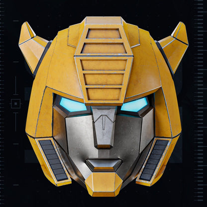 Transformers Bumblebee G1 helmet cosplay prop fits up to 24 inch head size detailed craftsmanship