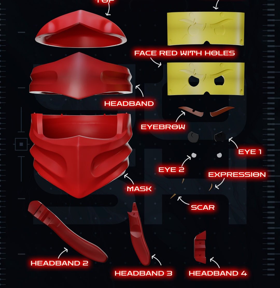 Lego Nijango GO Ninja Helmet in black, green, red, and blue, fits up to 24-inch heads