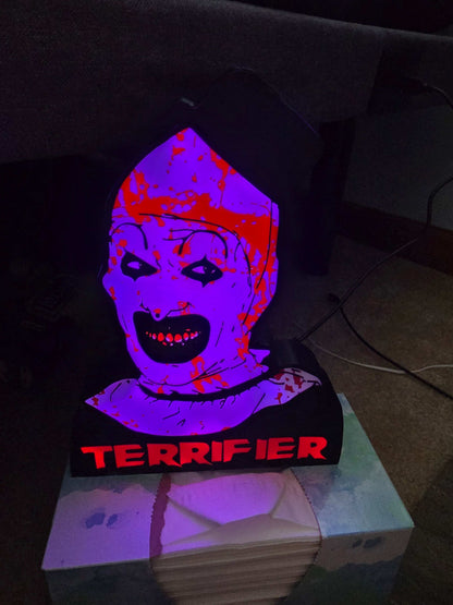 Terrifier 10"lightbox comes with onn leds ship 1-2 days by 3dCurioPrints