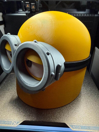 Minion helmet mask with magnets, one size fits all