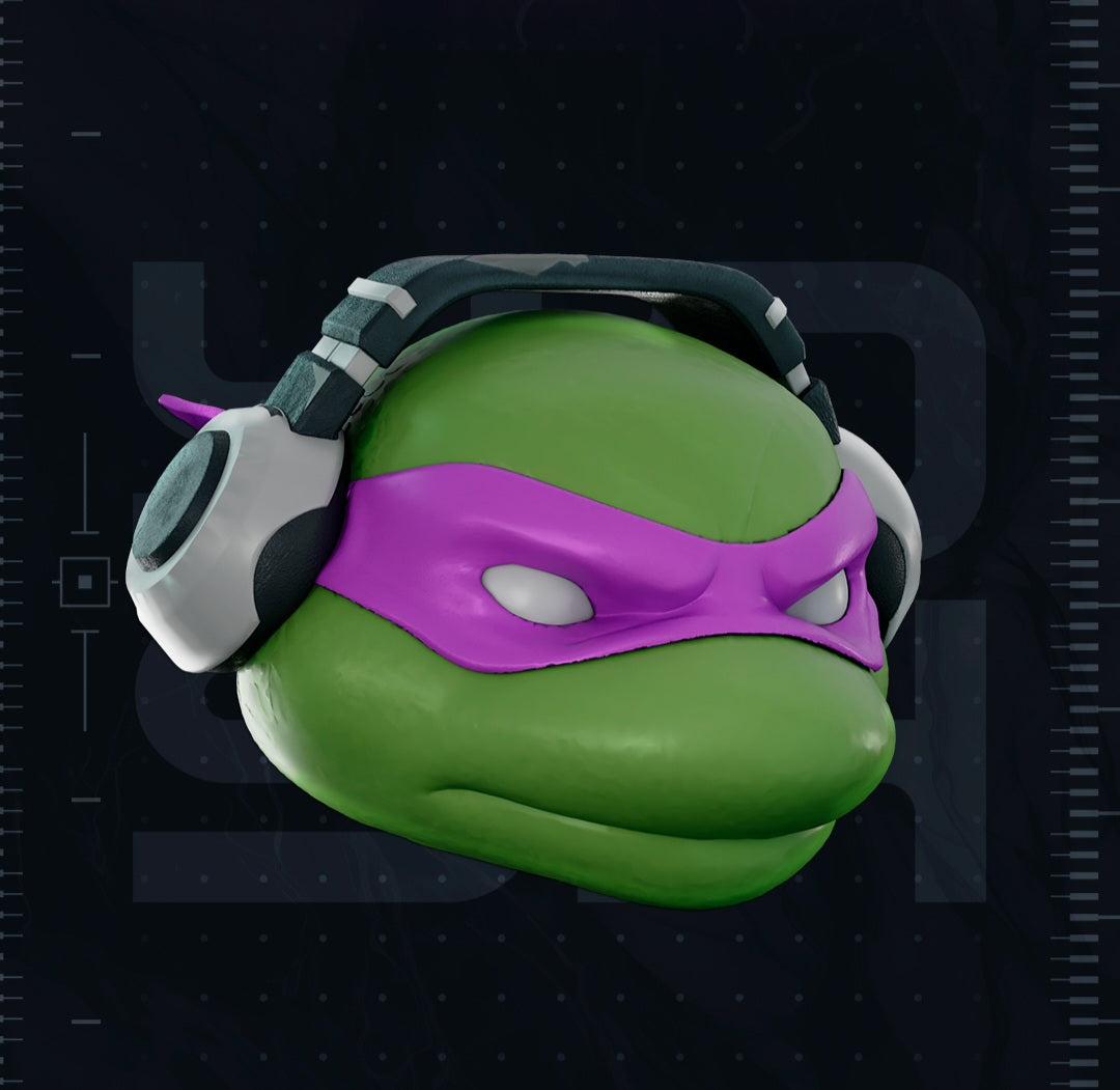 Tmnt donatello mask with headphones fits heads up to 24" by 3dCurioPrints