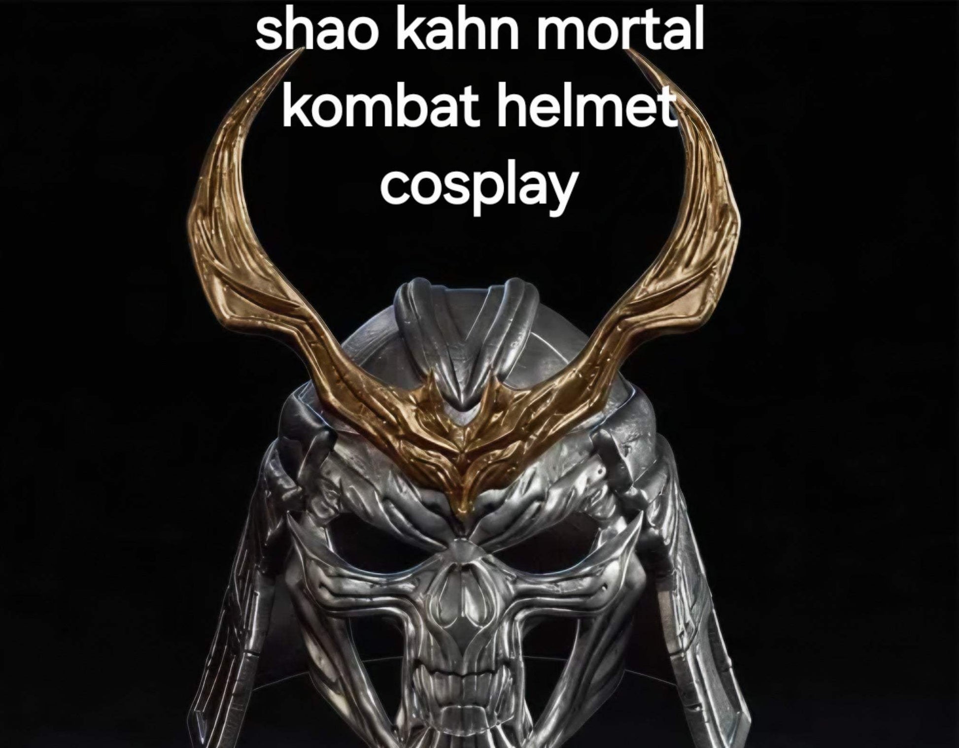 Shao Khan Mortal Kombat helmet mask cosplay one size fits standard heads