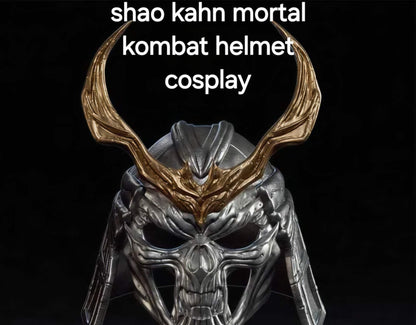 Shao Khan Mortal Kombat helmet mask cosplay one size fits standard heads