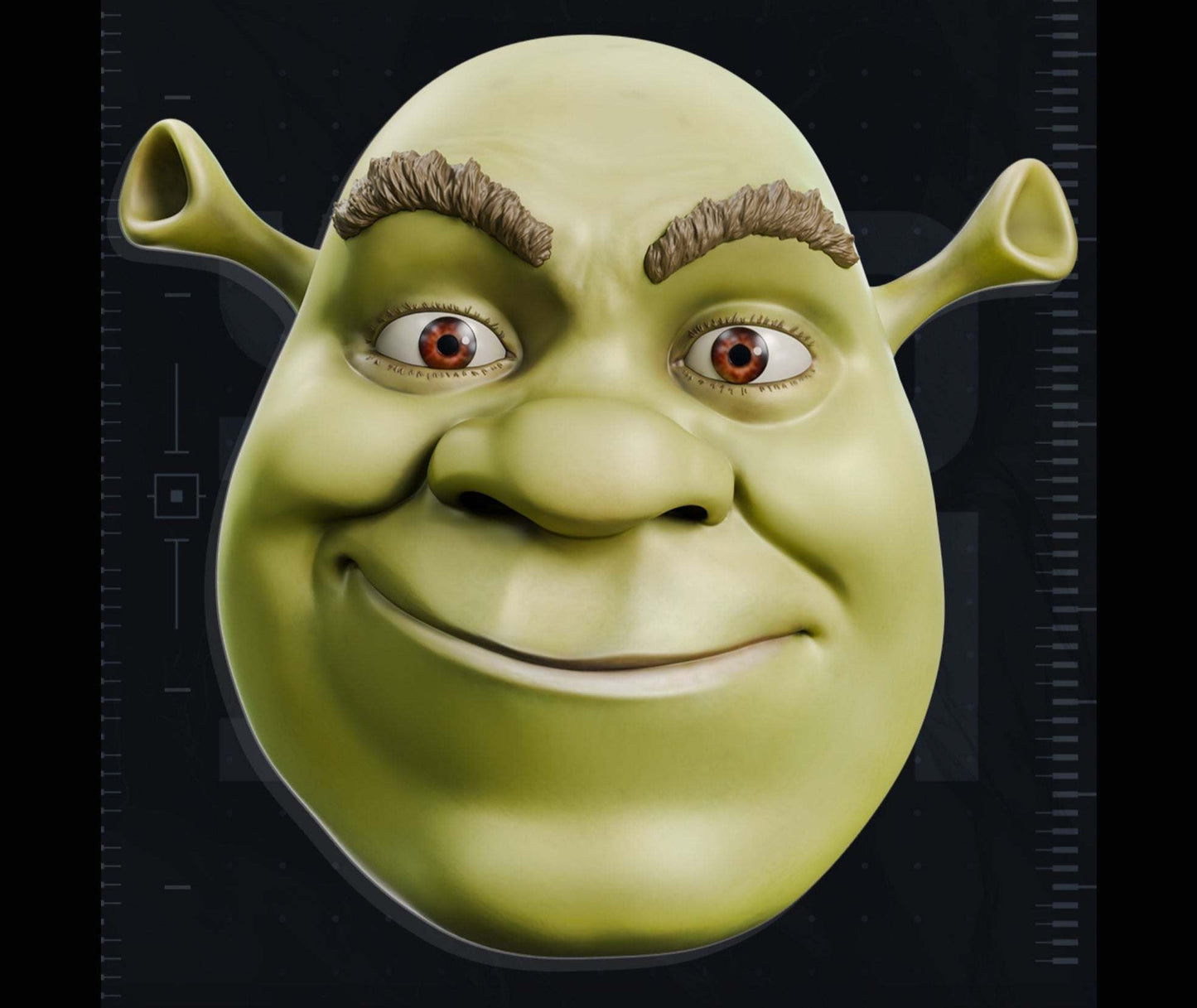 Shrek mask helmet cosplay prop fitting heads up to 24 inches for costume and collectible use