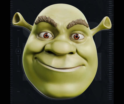 Shrek mask helmet cosplay prop fitting heads up to 24 inches for costume and collectible use