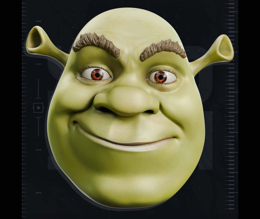 Shrek mask helmet cosplay prop fitting heads up to 24 inches for costume and collectible use