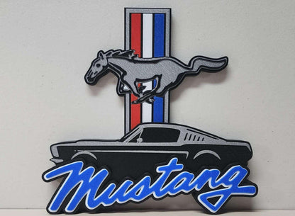 10" Ford mustang wall art desk art by 3dCurioPrints
