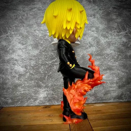 24" Sanji One piece holding turkey anime fire orange/red by 3dCurioPrints