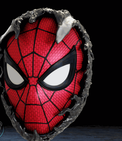 Spider-Man 2 mask set with Brand New Day Regular and Symbiote Venom versions fitting heads up to 24 inches