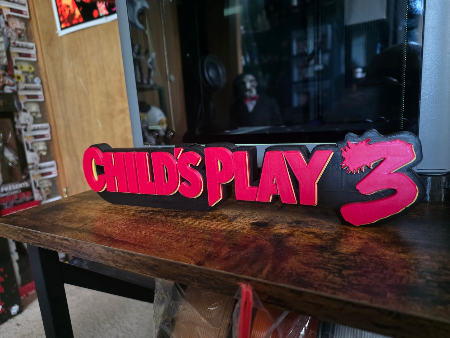 12-inch red Childs Play 3 Chucky sign horror decor for collectors